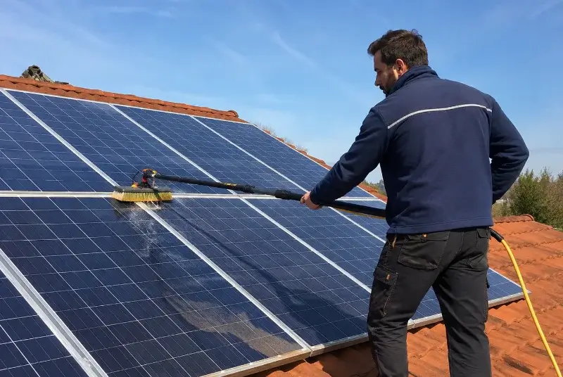 Nettoyage et entretien de panneaux solaires à Marcillé